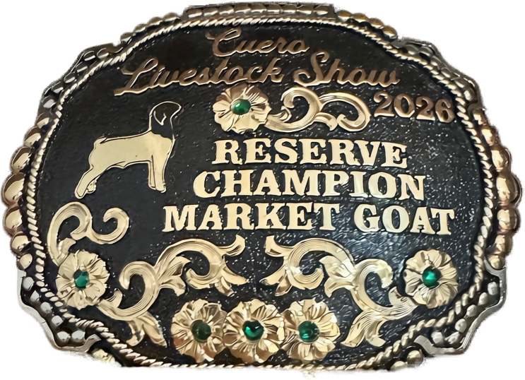 Reserve Champion Market Goat — Cuero Livestock Show 2026